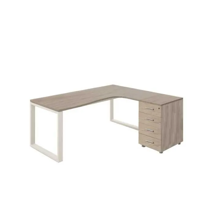 MESA COMPACTA ESQUINA CON CAJONERA SKALA"