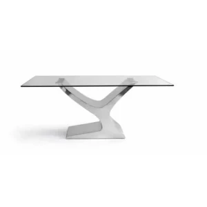 MESA DE CRISTAL "ESTEFANIA" 180 x 100 cm