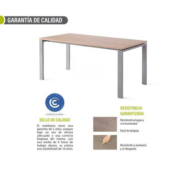 Mesa de Oficina PORTICO con estructura metálica - Imagen 4