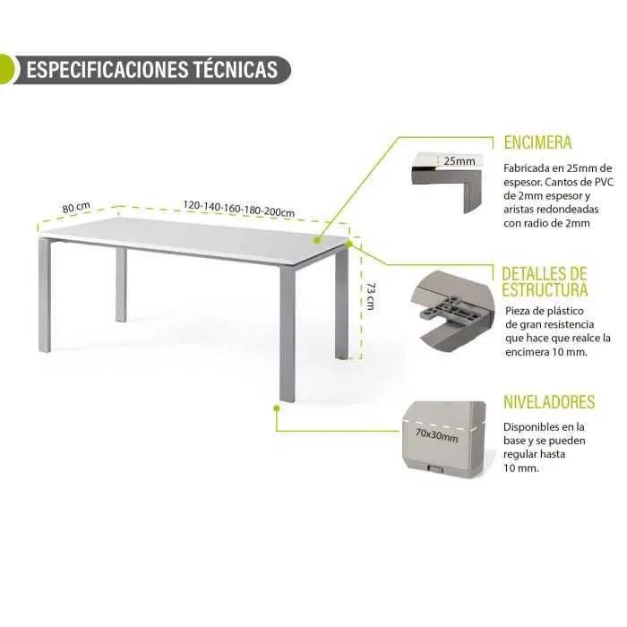Mesa de Oficina PORTICO con estructura metálica - Imagen 3