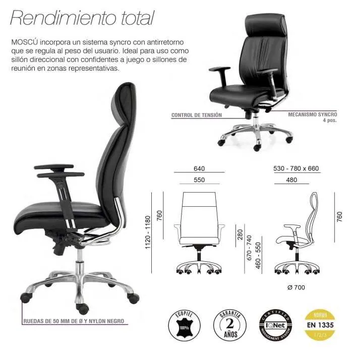 SILLÓN ERGONÓMICO "MOSCÚ" - Imagen 5